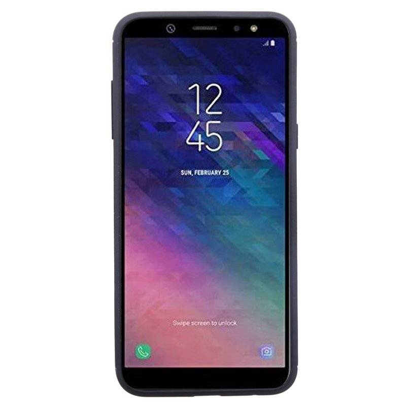 Samsung Galaxy A6 Plus Handy Silikon Schutzhülle Cover Case Schwarz