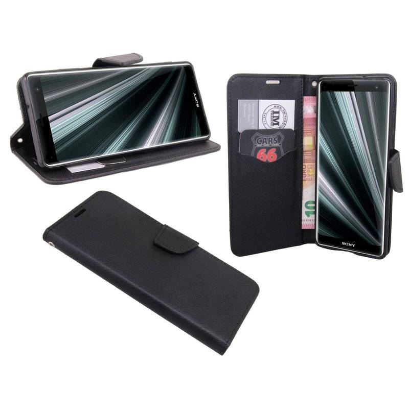 Sony Xperia XZ3 Handyhülle Tasche Flip Case Schutzhülle Schwarz