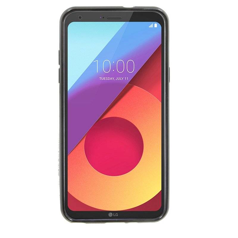 LG Q6 Handy Silikon Schutzhülle Cover Case Schwarz