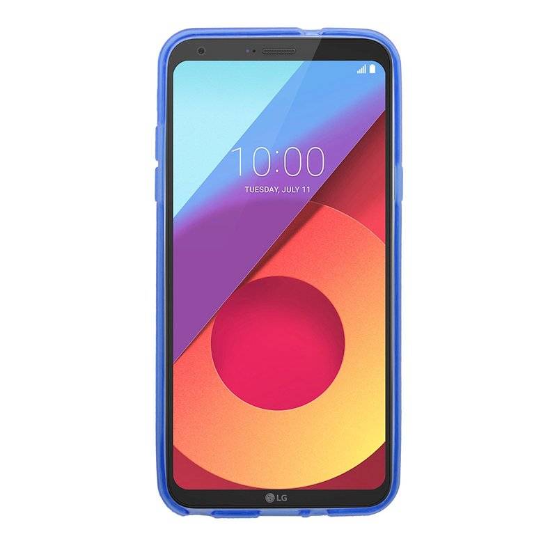 LG Q6 Handy Silikon Schutzhülle Cover Case Blau