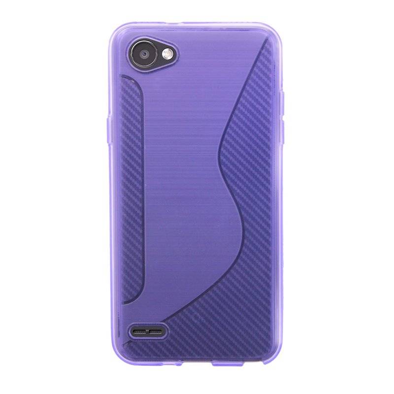 LG Q6 Handy Silikon Schutzhülle Cover Case Lila