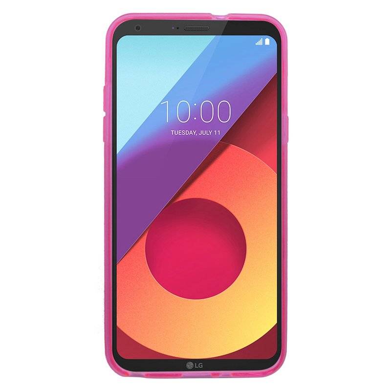 LG Q6 Handy Silikon Schutzhülle Cover Case Pink