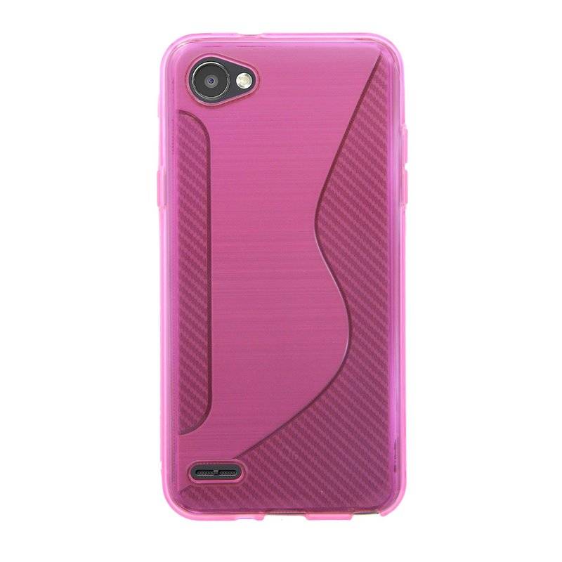 LG Q6 Handy Silikon Schutzhülle Cover Case Pink