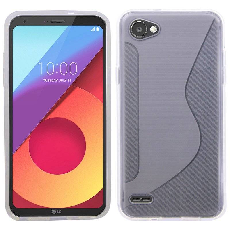 LG Q6 Handy Silikon Schutzhülle Cover Case Transparent