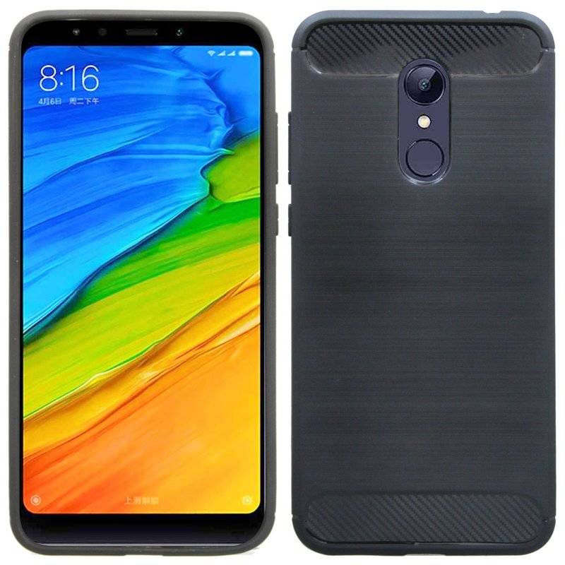 Xiaomi Redmi 5 Plus Silikon Schutzhülle Cover Case Schwarz