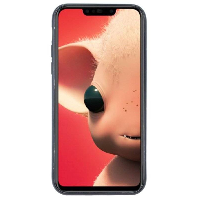 Huawei P Smart+ Plus Schwarz Silikon Hülle Cover Case Bumper