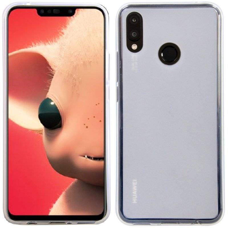 Huawei P Smart+ Plus Silikon Hülle Cover Case Ice Transparent