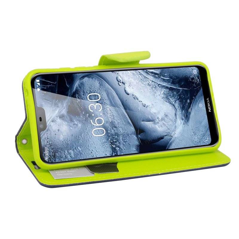 Nokia 5.1 Plus 2018 Tasche Flip Case Smartphone Schutzhülle Blau
