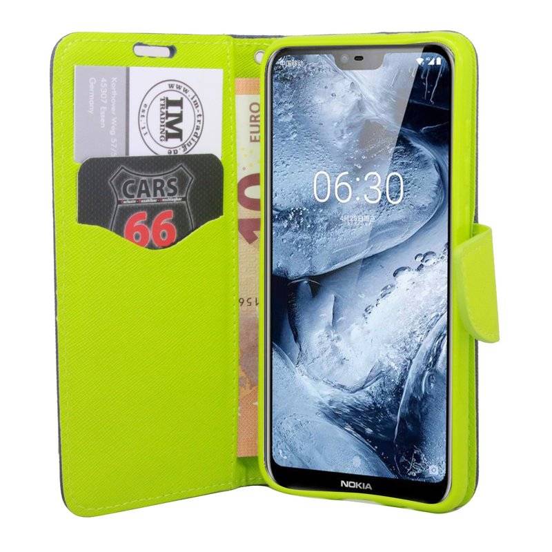 Nokia 5.1 Plus 2018 Tasche Flip Case Smartphone Schutzhülle Blau