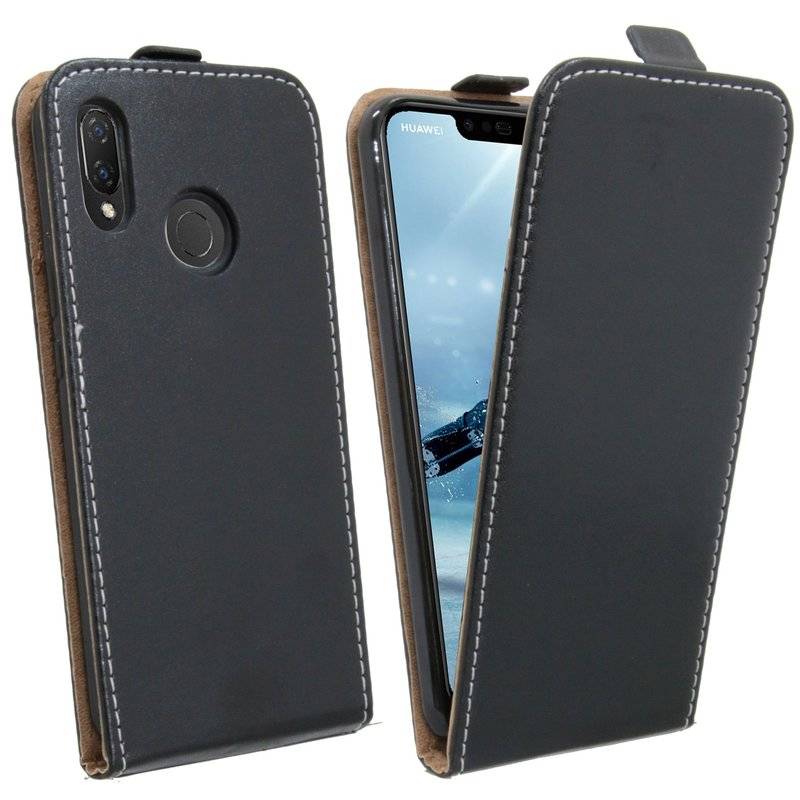 Huawei P Smart+ (Plus) Tasche Flip Case Schutzhülle Schwarz