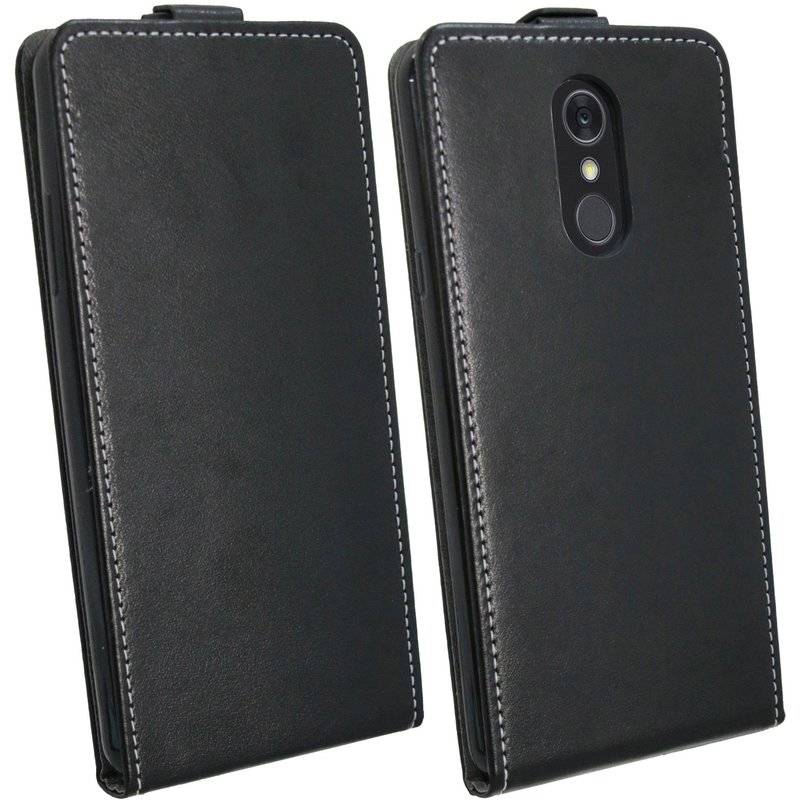 LG Q Stylu Tasche Flip Case Schutzhülle Schwarz