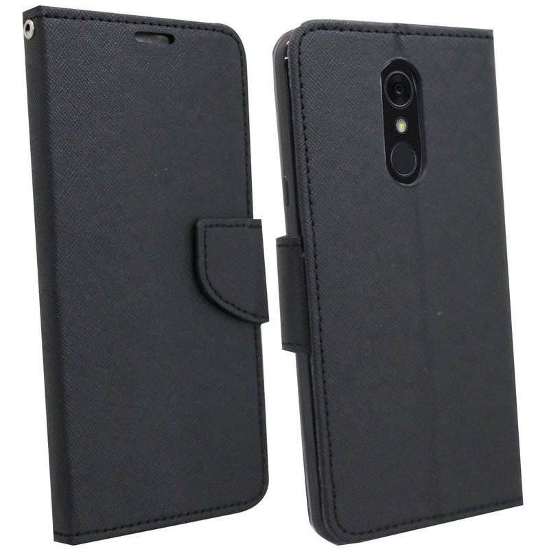 LG Q Stylus Tasche Flip Case Buchtasche Schutzhülle Schwarz