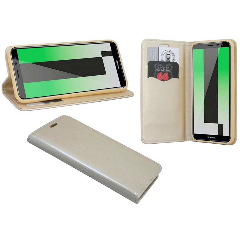 Huawei Mate 20 Lite Tasche Flip Case Handy Schutzhülle Gold