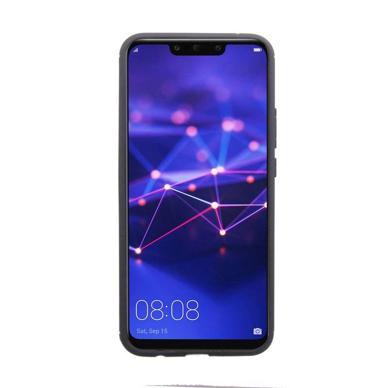 Huawei Mate 20 Lite Silikon Hülle Cover Case Carbon Schwarz
