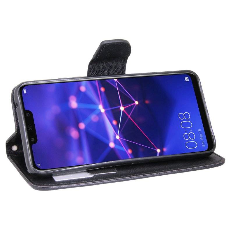 Huawei Mate 20 Lite Tasche Flip Case Buchtasche Schutzhülle Schwarz