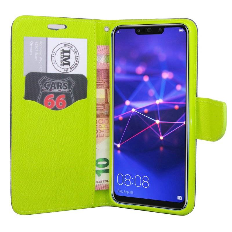 Huawei Mate 20 Lite Tasche Flip Case Buchtasche Schutzhülle Blau Grün