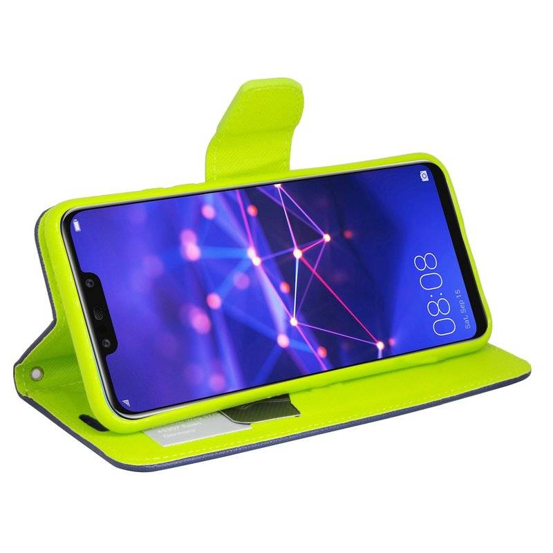Huawei Mate 20 Lite Tasche Flip Case Buchtasche Schutzhülle Blau Grün