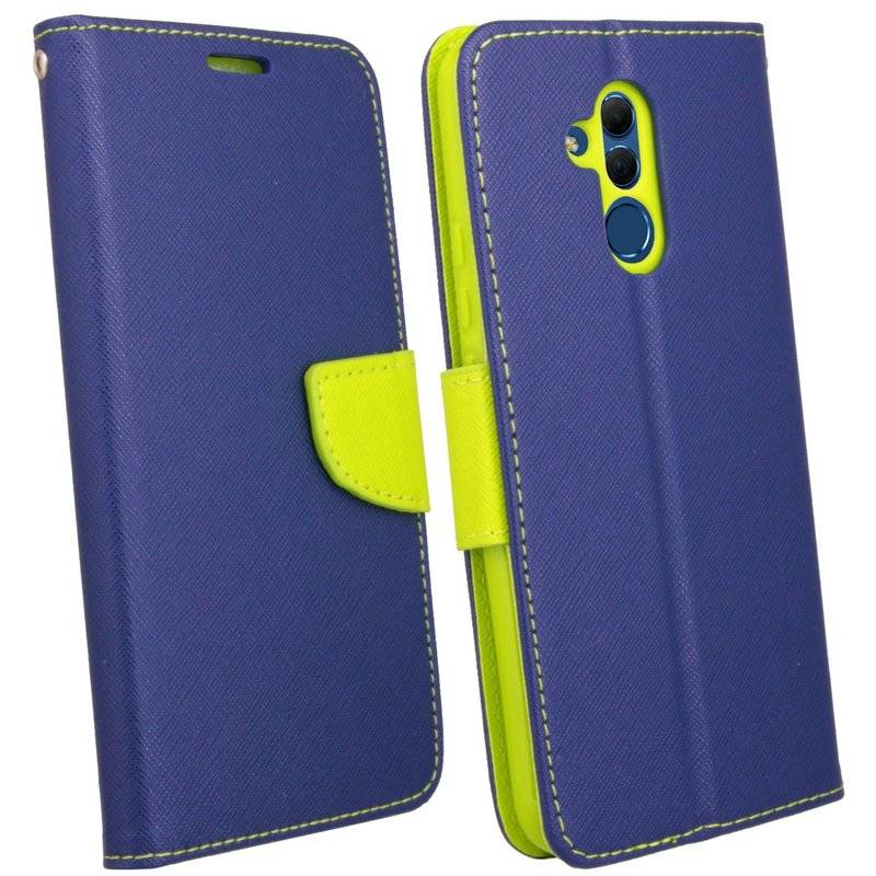Huawei Mate 20 Lite Tasche Flip Case Buchtasche Schutzhülle Blau Grün