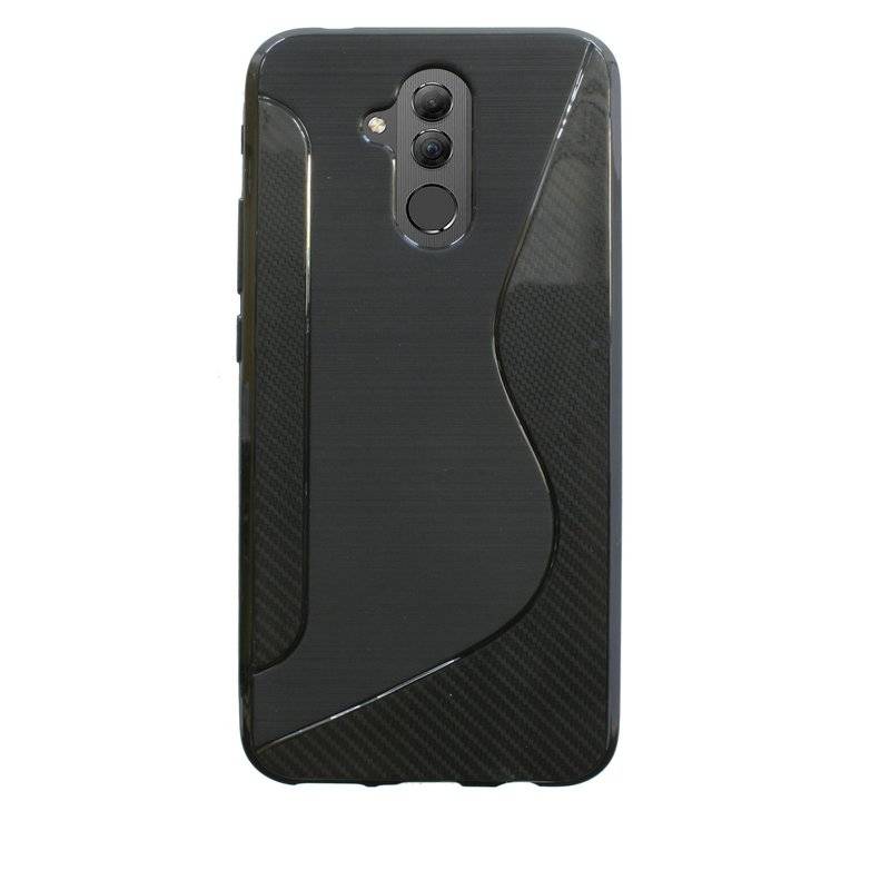 Huawei Mate 20 Lite Silikon Hülle S-Line Cover Case Bumper Schwarz