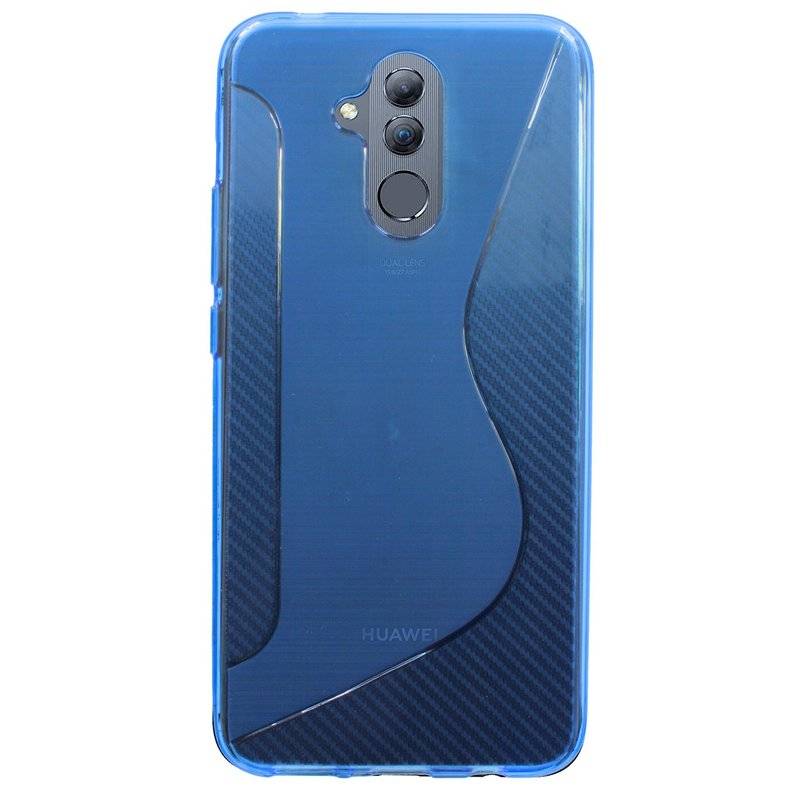 Huawei Mate 20 Lite Silikon Hülle S-Line Cover Case Bumper Blau
