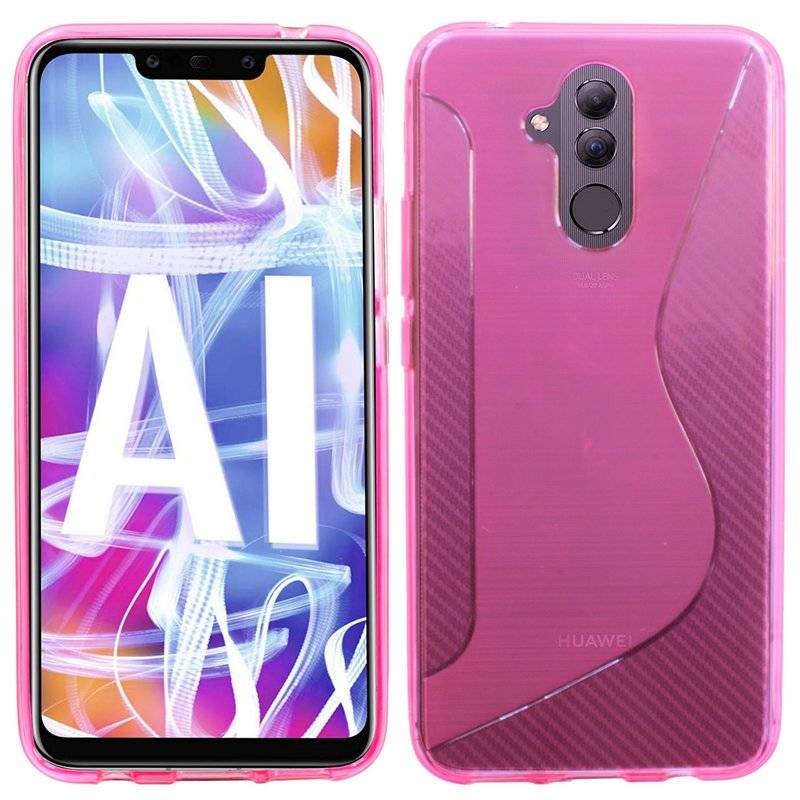 Huawei Mate 20 Lite Silikon Hülle S-Line Cover Case Bumper Pink