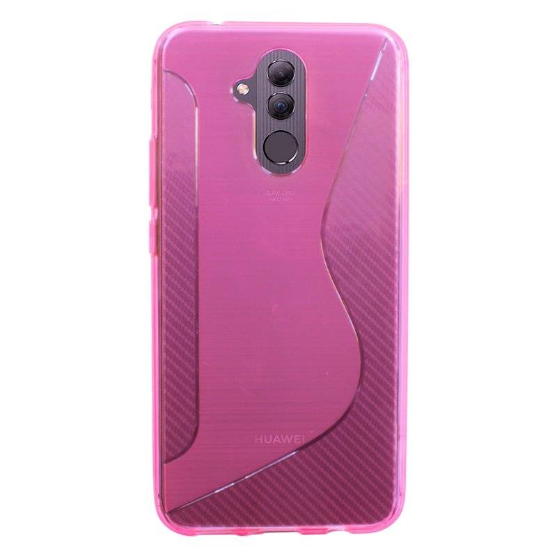 Huawei Mate 20 Lite Silikon Hülle S-Line Cover Case Bumper Pink