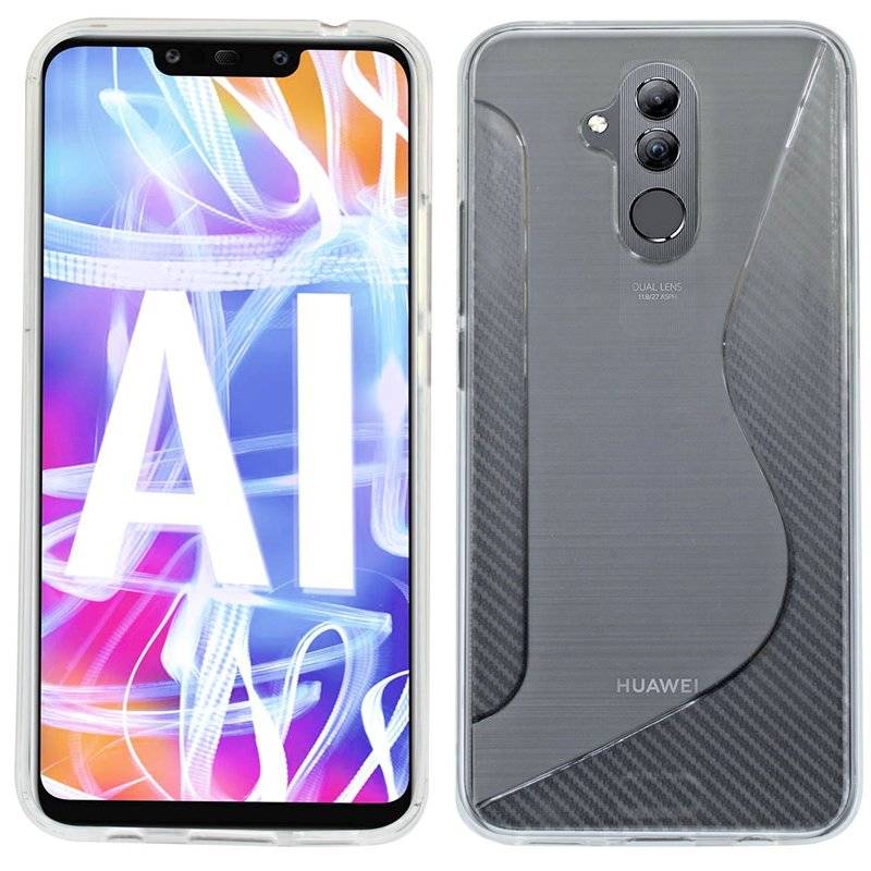 Huawei Mate 20 Lite Silikon Hülle S-Line Cover Case Bumper Transparent