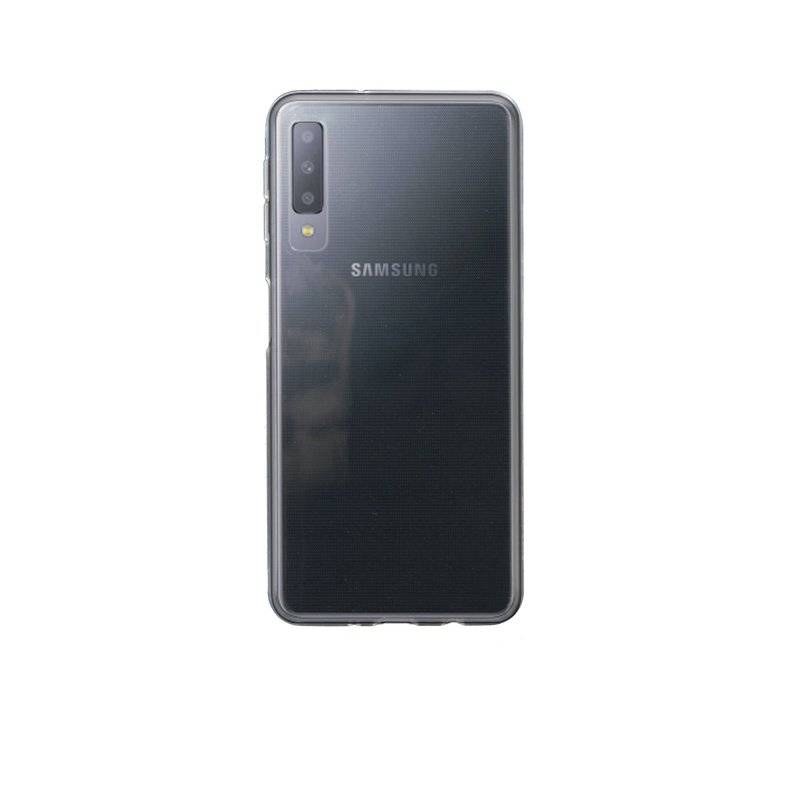 Samsung Galaxy A7 2018 Silikon Hülle Schutz Cover Case Transparent