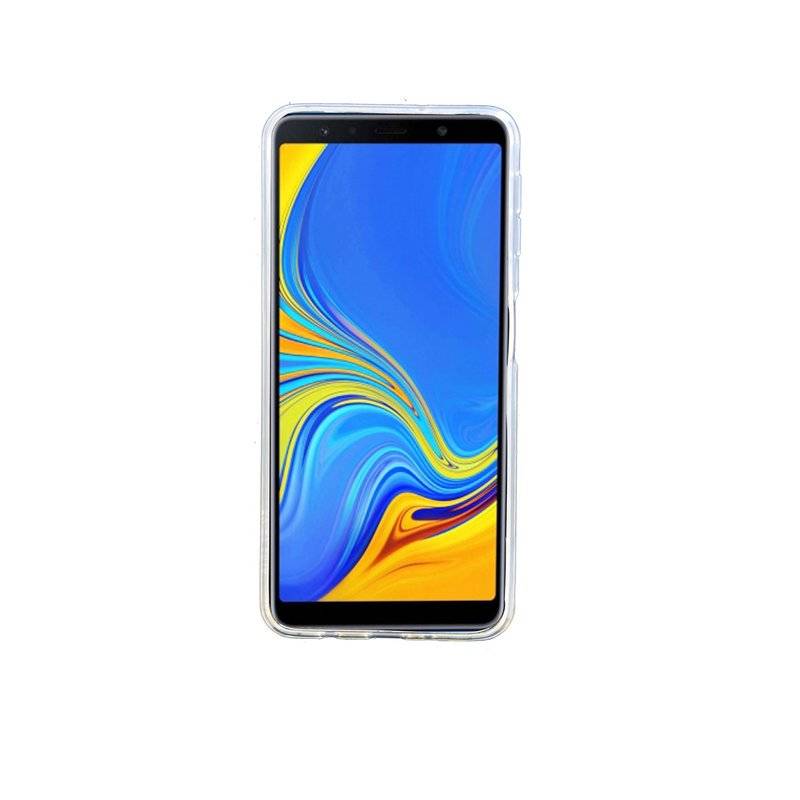 Samsung Galaxy A7 2018 Silikon Hülle Schutz Cover Case Transparent