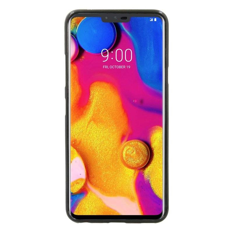LG V40 ThinQ Handy Silikon Schutzhülle Cover Case Schwarz