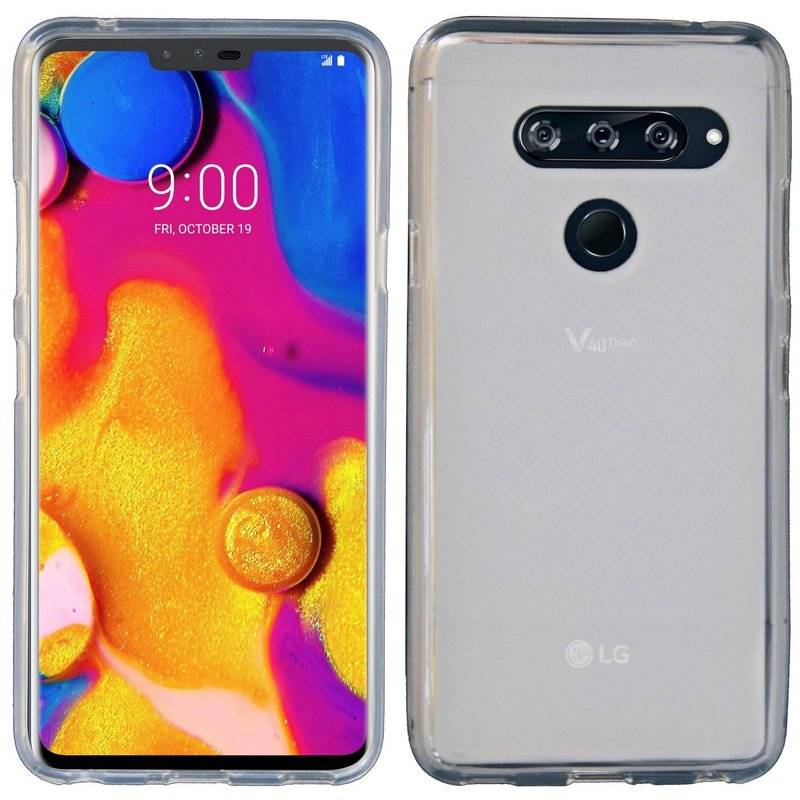 LG V40 ThinQ Silikon Hülle Cover Case Transparent