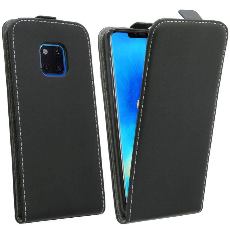 Huawei Mate 20 Pro Tasche Flip Case Schutzhülle Schwarz