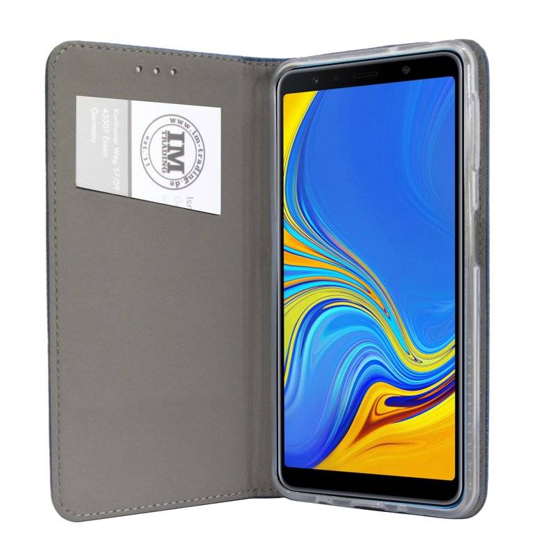 Samsung Galaxy A7 2018 Tasche Flip Case Handy Schutzhülle Schwarz