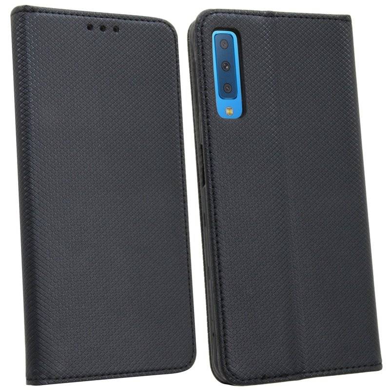 Samsung Galaxy A7 2018 Tasche Flip Case Handy Schutzhülle Schwarz