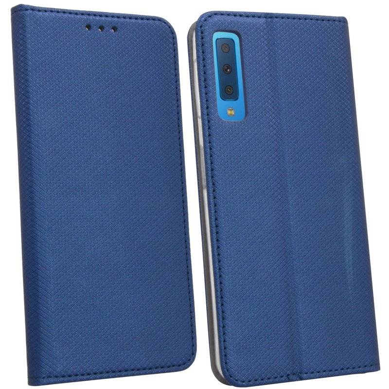 Samsung Galaxy A7 2018 Tasche Flip Case Handy Schutzhülle Blau