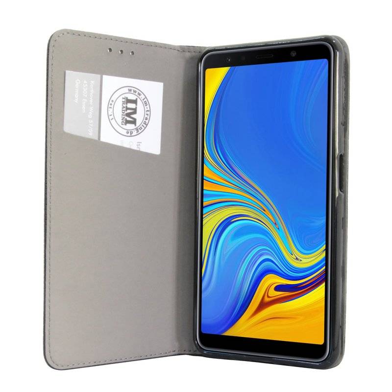 Samsung Galaxy A7 2018 Tasche Flip Case Handy Schutzhülle Blau