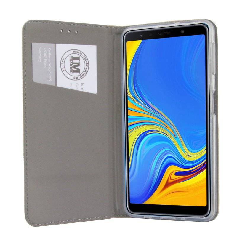 Samsung Galaxy A7 2018 Tasche Flip Case Handy Schutzhülle Gold