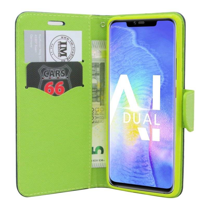 Huawei Mate 20 Pro Tasche Flip Case Schutzhülle Blau