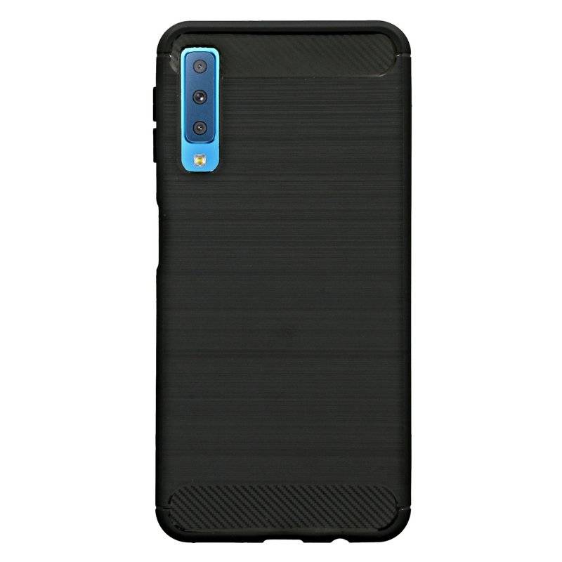 Samsung Galaxy A7 2018 A750F Silikon Hülle Cover Case Bumper Schwarz