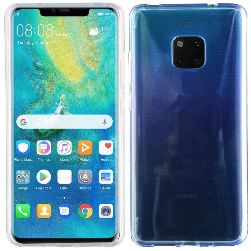 Huawei Mate 20 Pro Silikon Hülle Cover Case Bumper Transparent