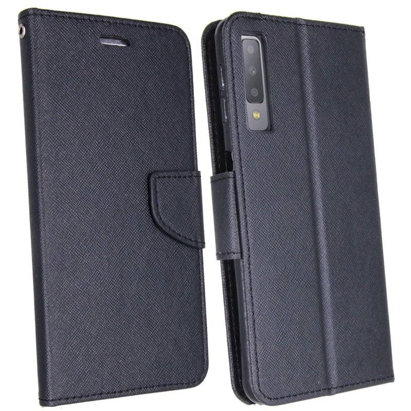 Samsung Galaxy A7 2018 Flip Case Tasche Schutzhülle Schwarz
