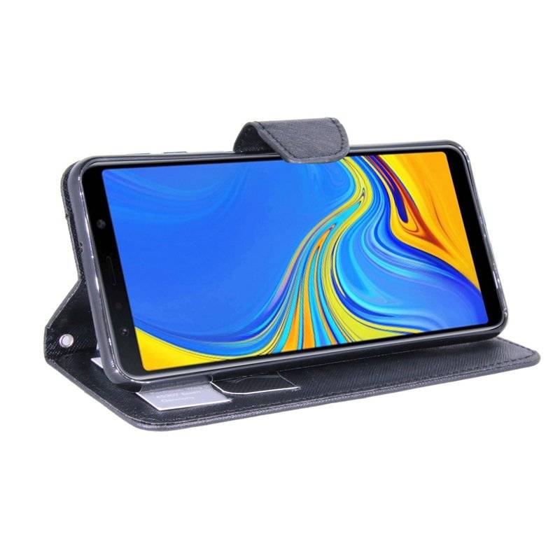 Samsung Galaxy A7 2018 Flip Case Tasche Schutzhülle Schwarz