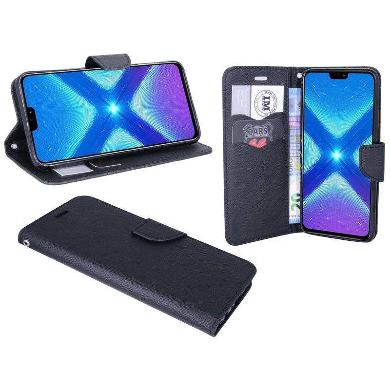 Honor 8X Tasche Flip Case Schutzhülle Schwarz
