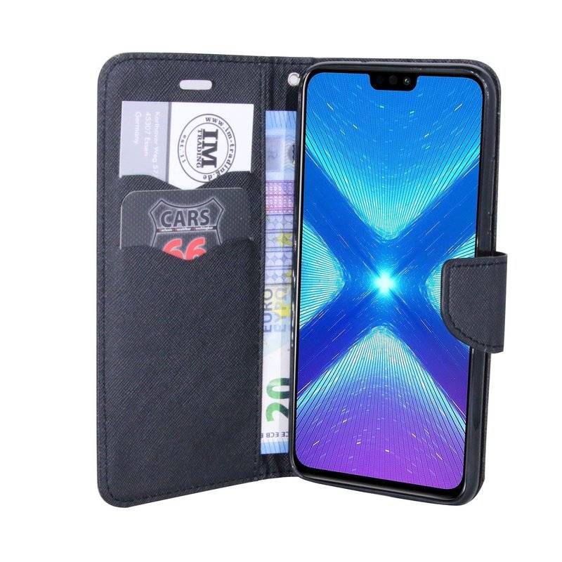 Honor 8X Tasche Flip Case Schutzhülle Schwarz