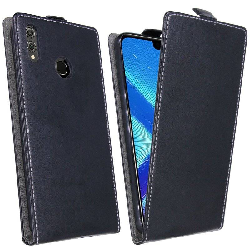 Honor 8X Tasche Flip Case Schutzhülle Schwarz