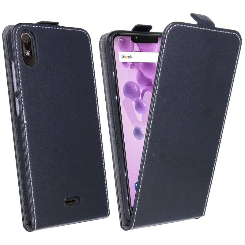 Wiko View 2 Go Tasche Flip Case Handyhülle Schwarz
