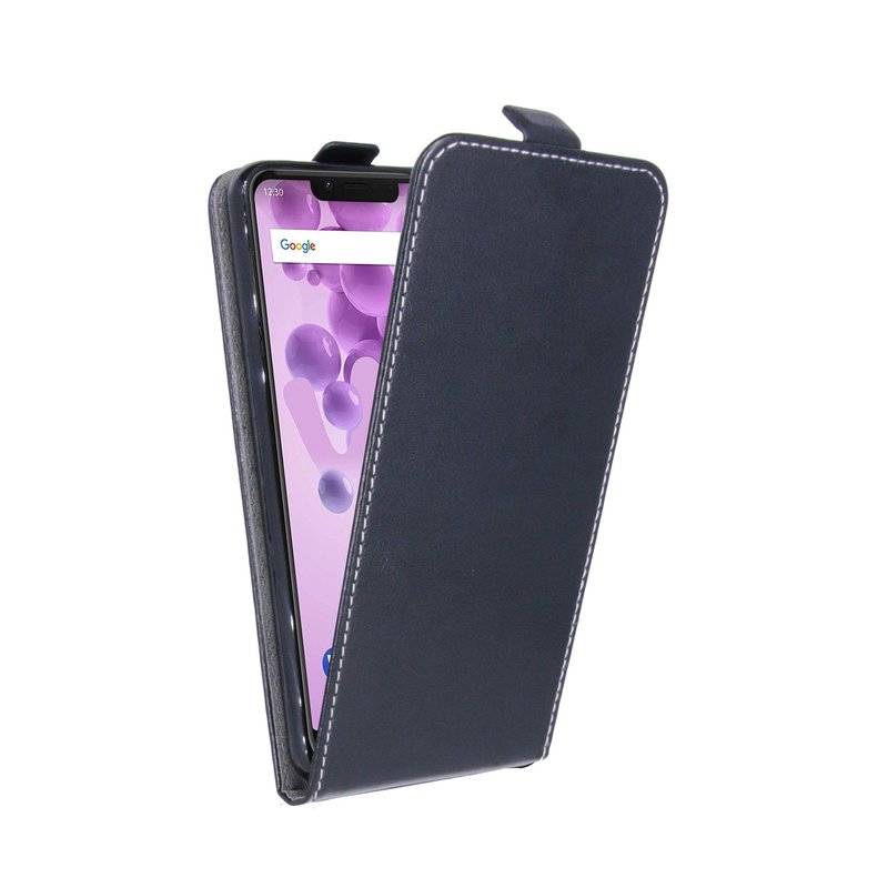 Wiko View 2 Go Tasche Flip Case Handyhülle Schwarz