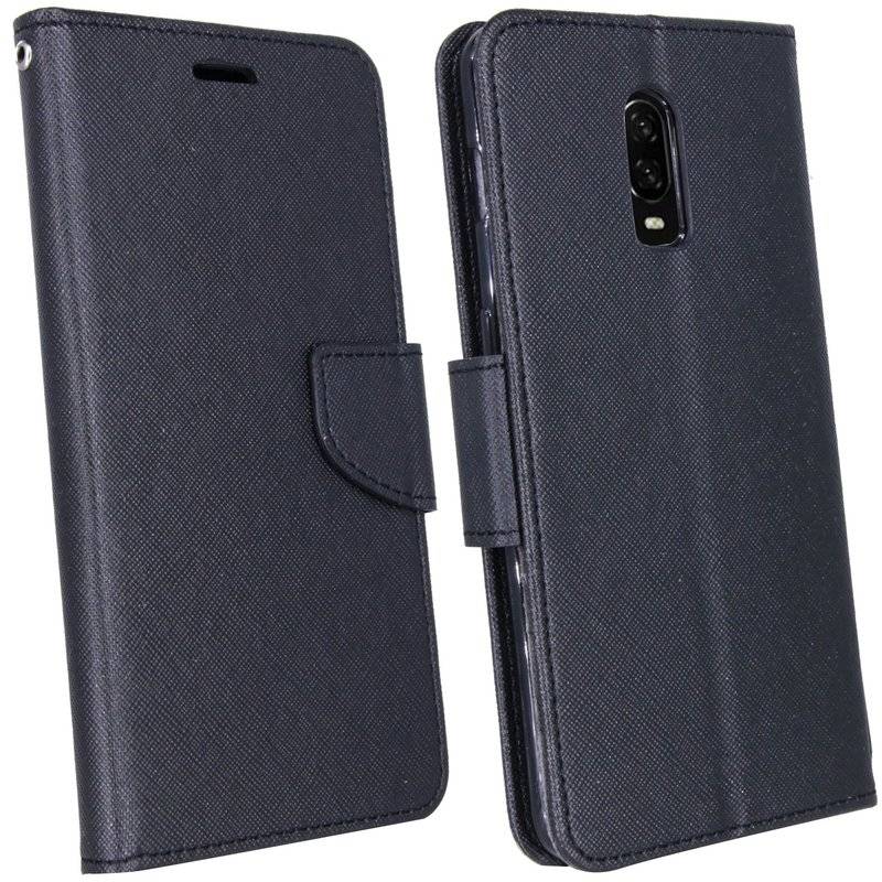 OnePlus 6T Tasche Flip Case Schutzhülle Schwarz