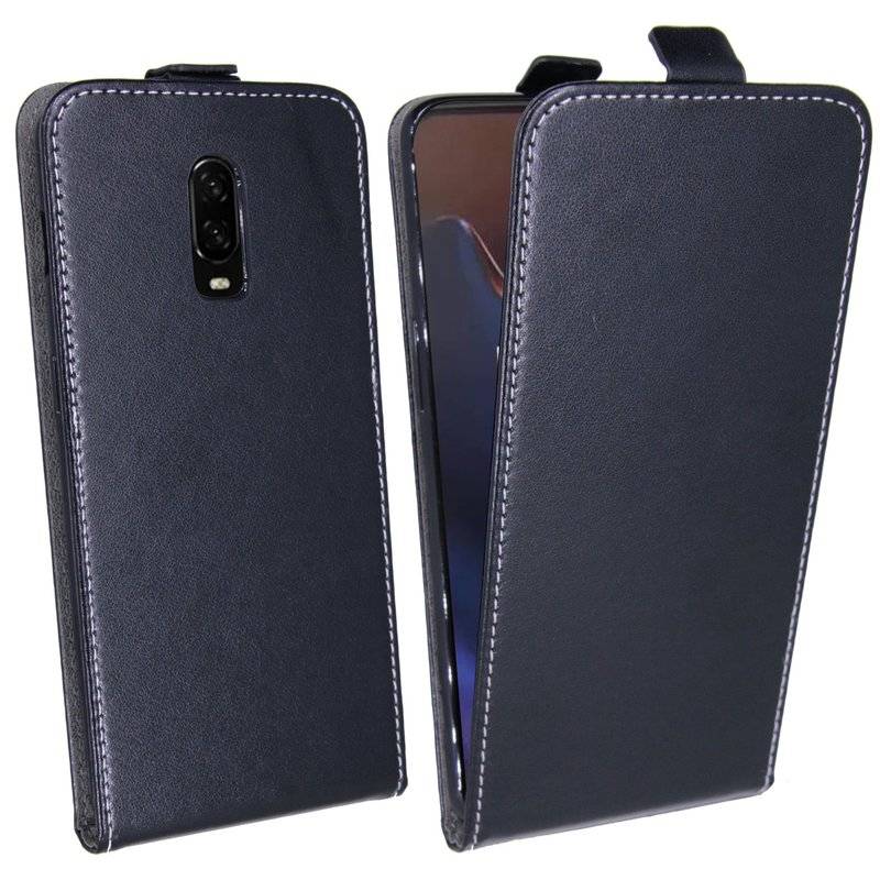 OnePlus 6T Tasche Flip Case Schutzhülle Schwarz