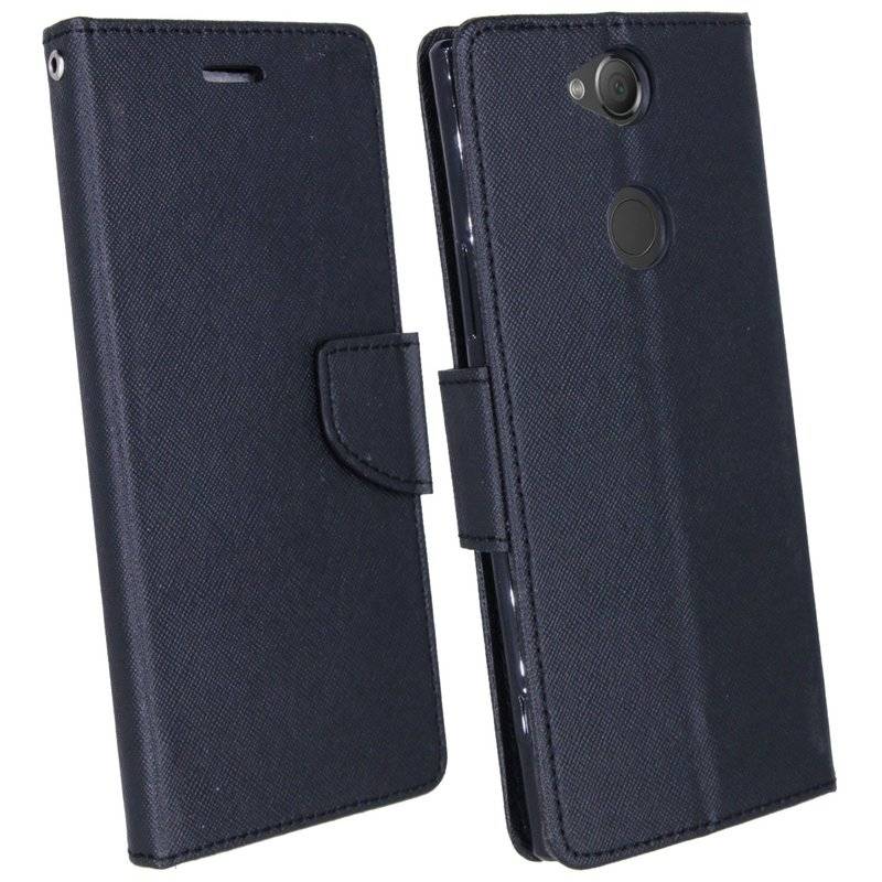 Sony Xperia XA2 Plus Tasche Flip Case Schutzhülle mit Kartenfach Schwarz